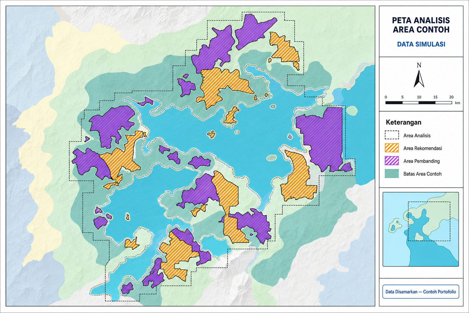 Tampilan proyek Peta Analisis Area
